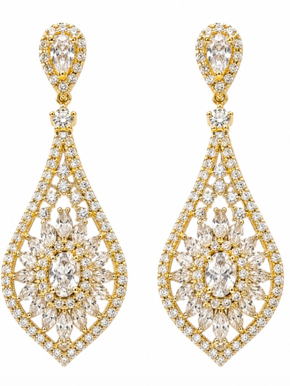 Elegant Gold-Tone Drop Earrings